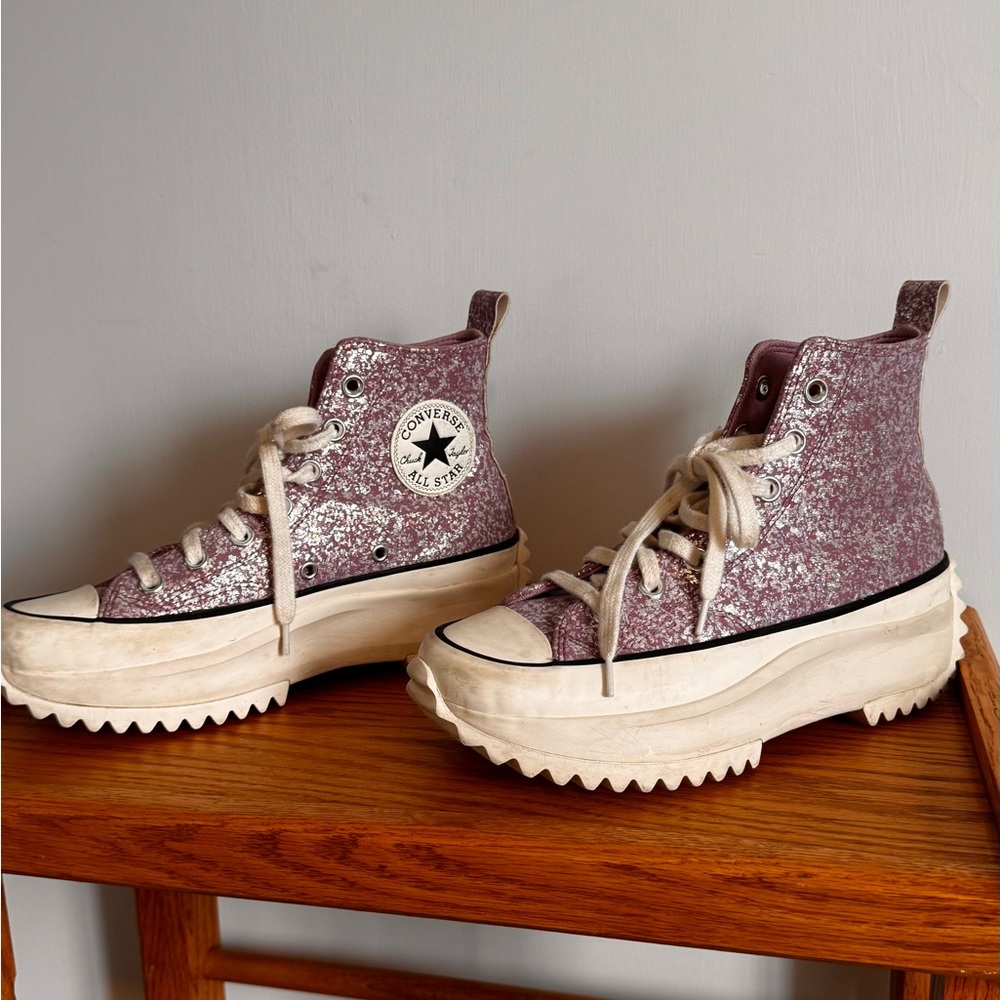 Converse Women's Sparkle High-Top Sneakers - Lavender